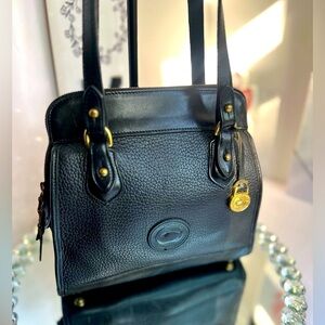 Dooney & Bourke vinyl Black Pebbled Leather Shoulder Bag
